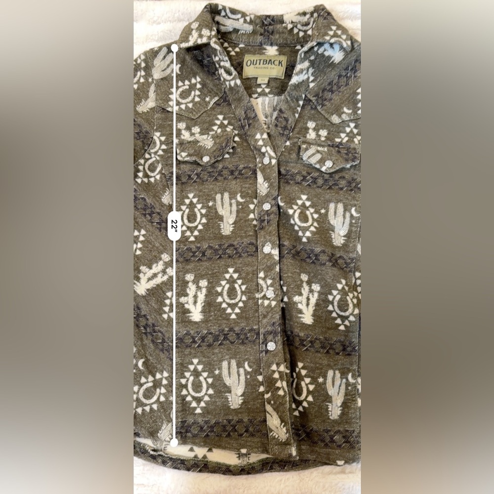 Outback Trading Company Women’s Fay Western Shirt Size S - Picture 7 of 10
